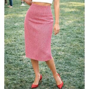 Socapri Tweed Mid Length Skirt Made in Italy size 50 (14)